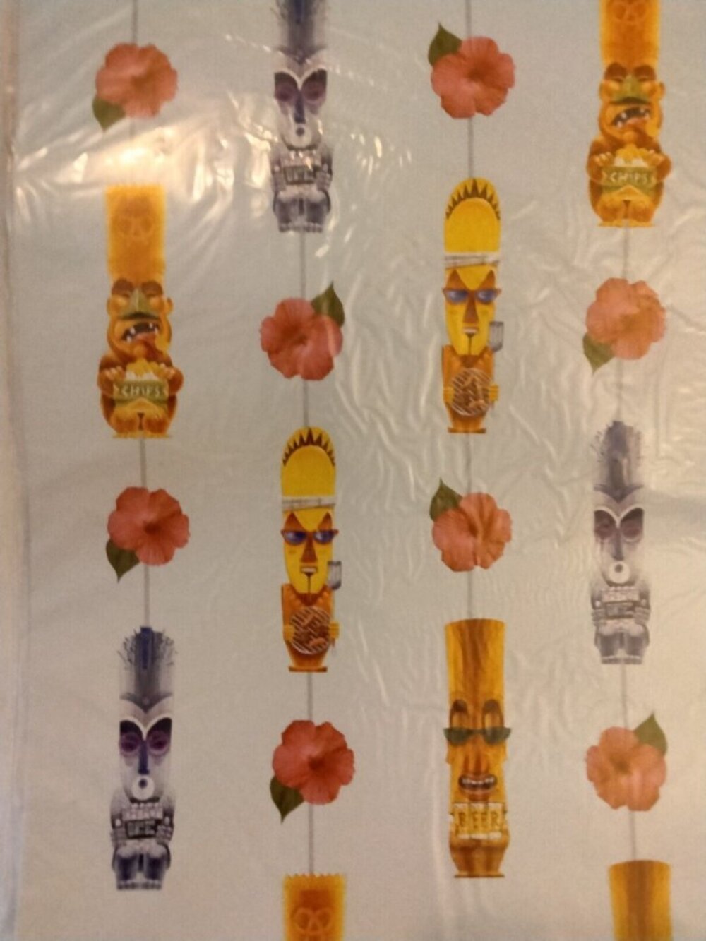 Tiki  Mug Garland Luau Hawaiian Summer Luau Beach Party Decoration 19 ft Long - Picture 2 of 4